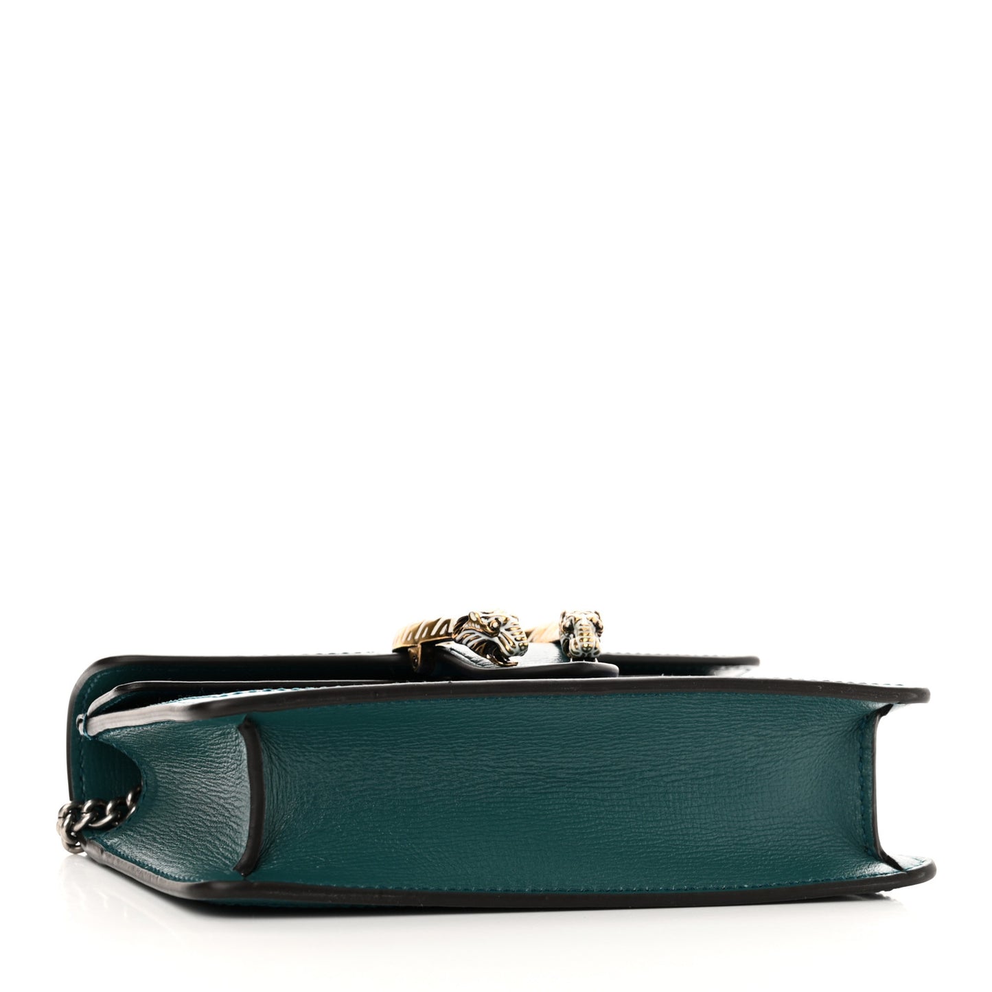 Azalea Calfskin Enamel Super Mini Dionysus Shoulder Bag Imperial Blue Pavone