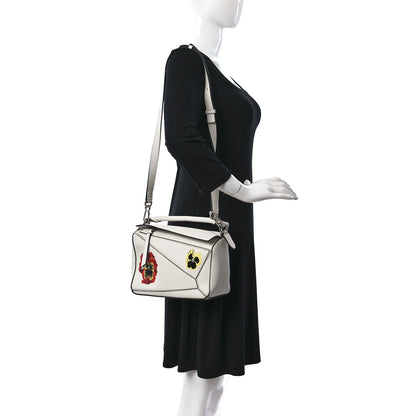 Loewe Calfskin Small Pansies Print Puzzle Bag Soft White 2 of 9
