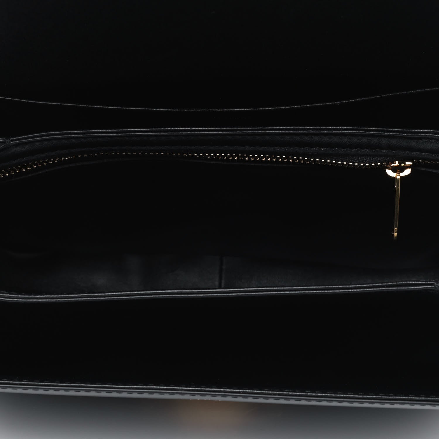 Celine Shiny Calfskin Medium Triomphe Black 4 of 7