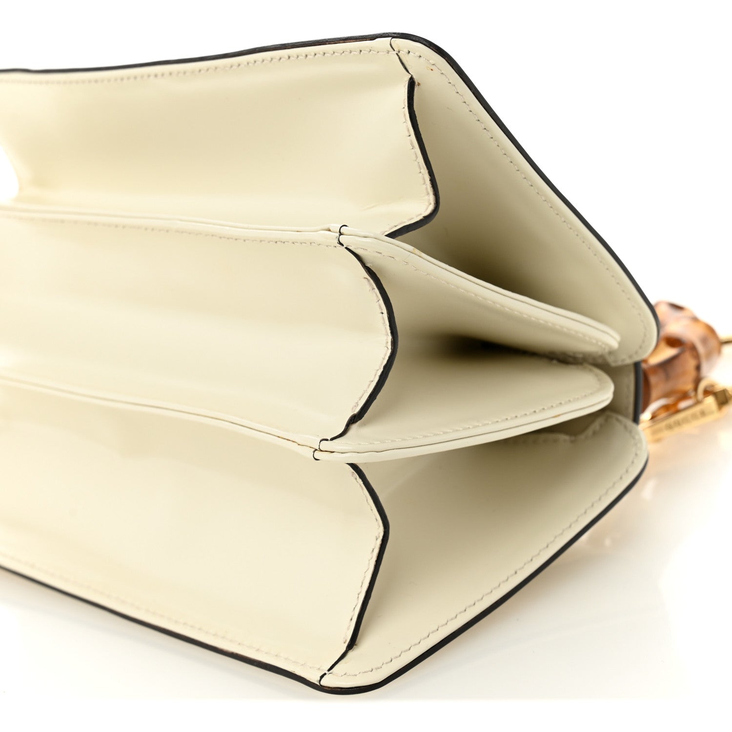 Gucci Calfskin Bamboo Mini Thiara Top Handle Bag White 10 of 10