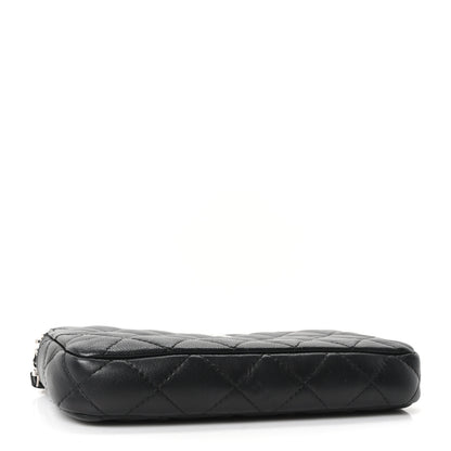 Chanel Lambskin Quilted Small Clutch With Chain Black 4 of 10