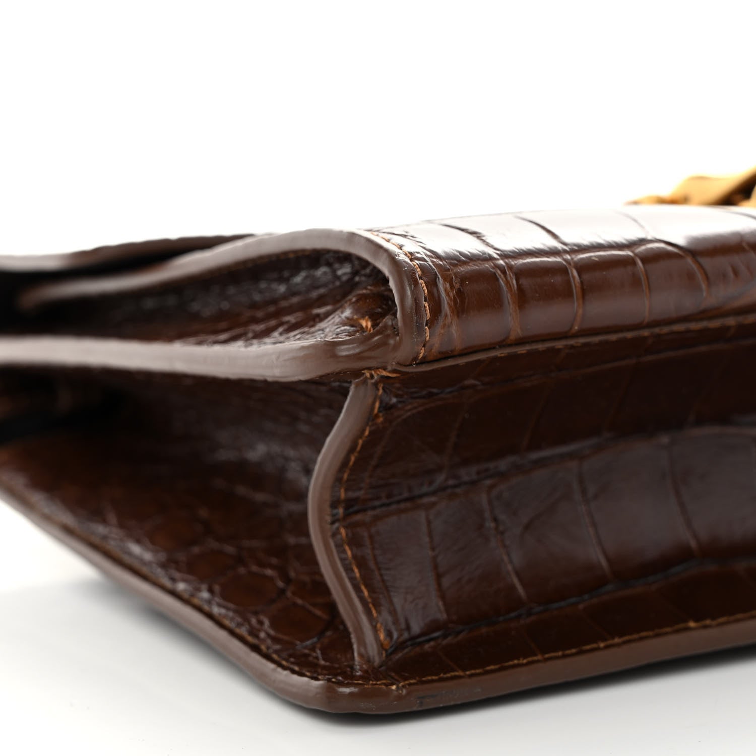 Burberry Alligator Small Macken Crossbody Bag Brown 10 of 12