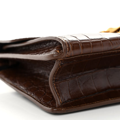 Burberry Alligator Small Macken Crossbody Bag Brown 10 of 12