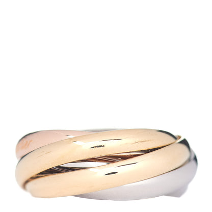 Cartier 18K Pink Yellow White Gold Les Must De Trinity Five Band Ring 51 5.75 3 of 4