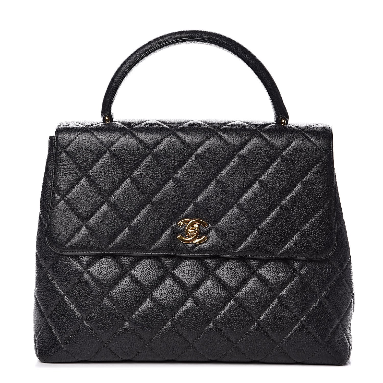 Chanel Caviar Quilted Jumbo Kelly Flap Black 1 of 13