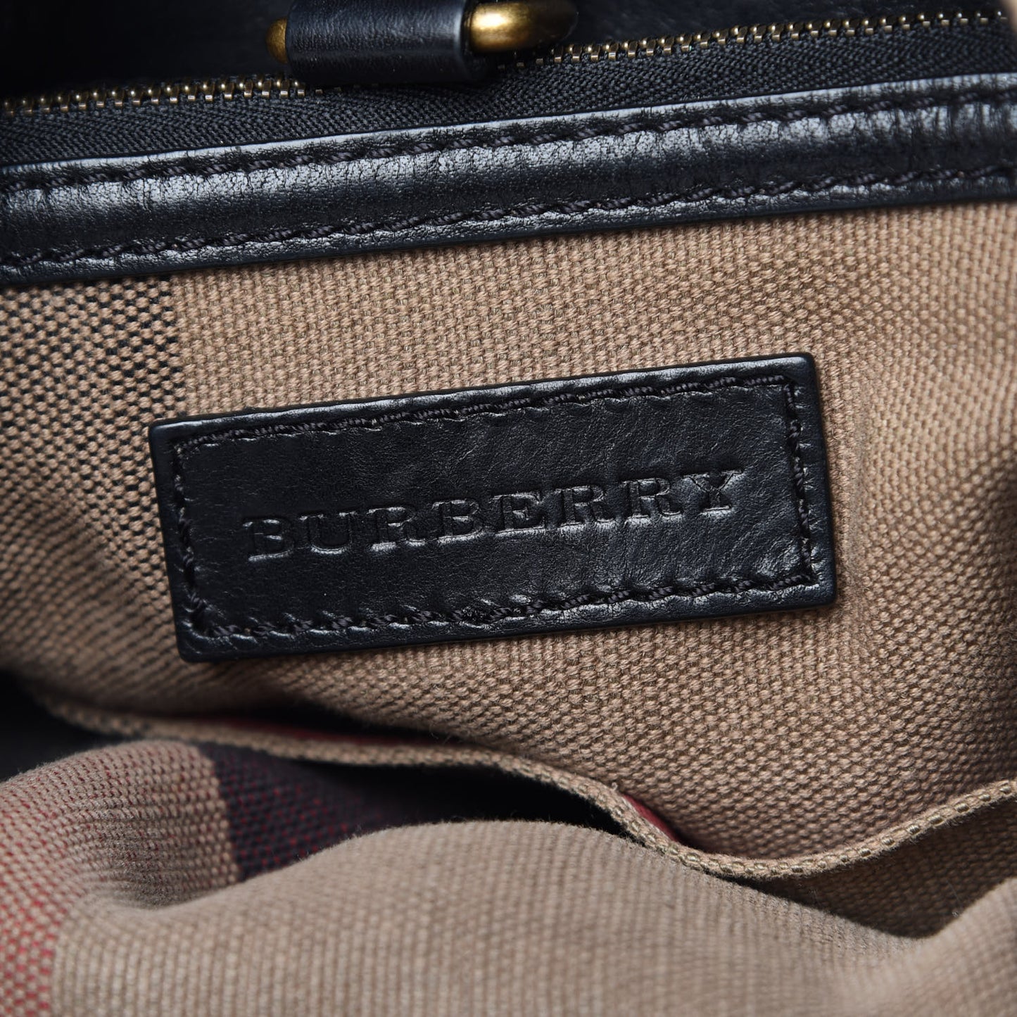 Canvas Mega Check Medium Ashby Hobo Black