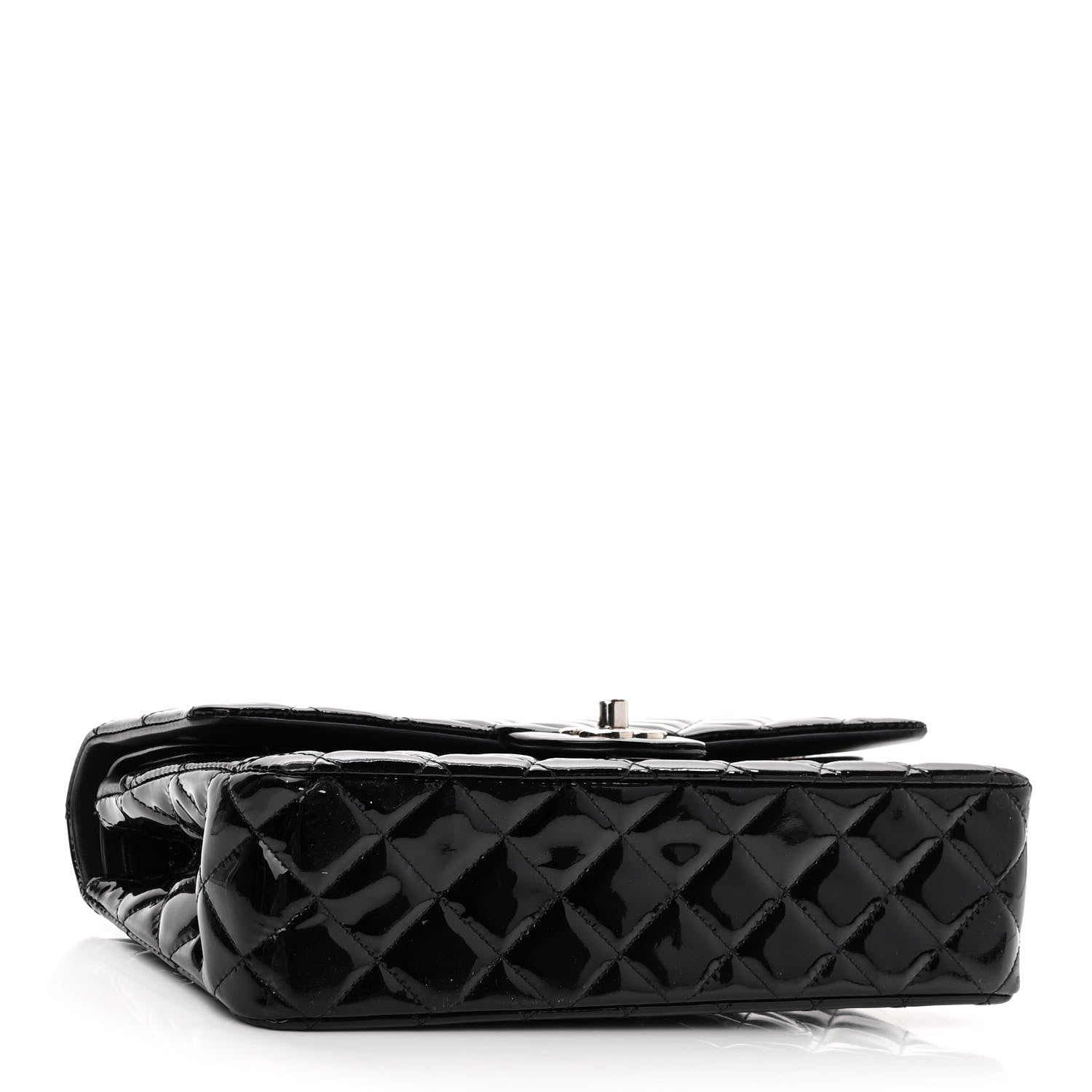 Chanel Patent Quilted Medium Double Flap Black 4 of 12