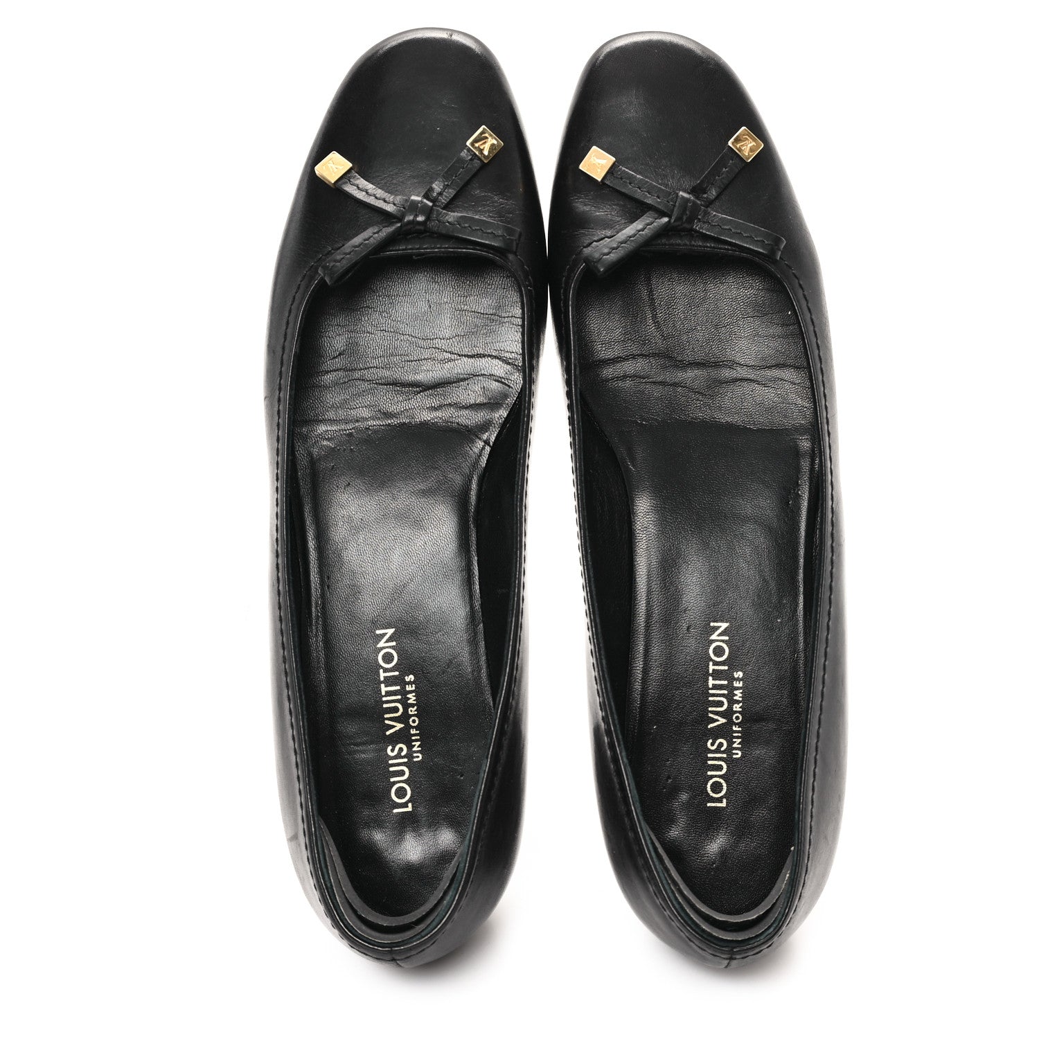 Louis Vuitton Calfskin Uniformes Ballet Flats 38.5 Black 2 of 9
