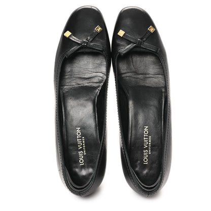 Louis Vuitton Calfskin Uniformes Ballet Flats 38.5 Black 2 of 9