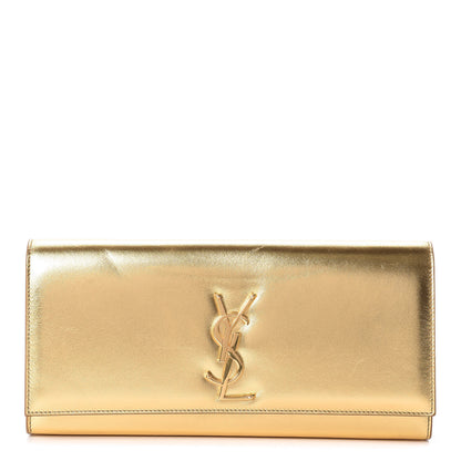 Saint Laurent Metallic Calfskin Monogram Cassandre Clutch Ciad 1 of 18