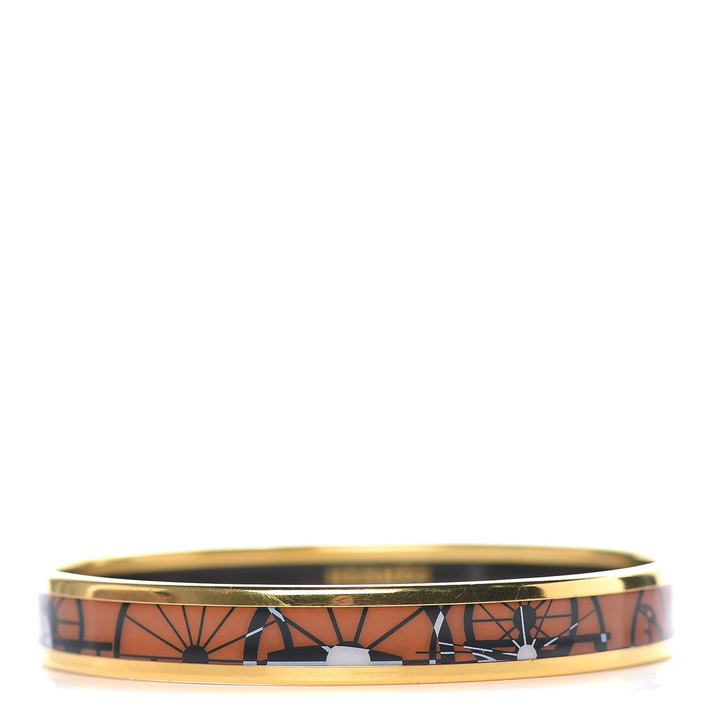Enamel Printed Wheels Of Carriage Caleche Narrow Bracelet 65
