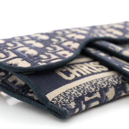Christian Dior Oblique Slim Saddle Pouch Blue 9 of 13