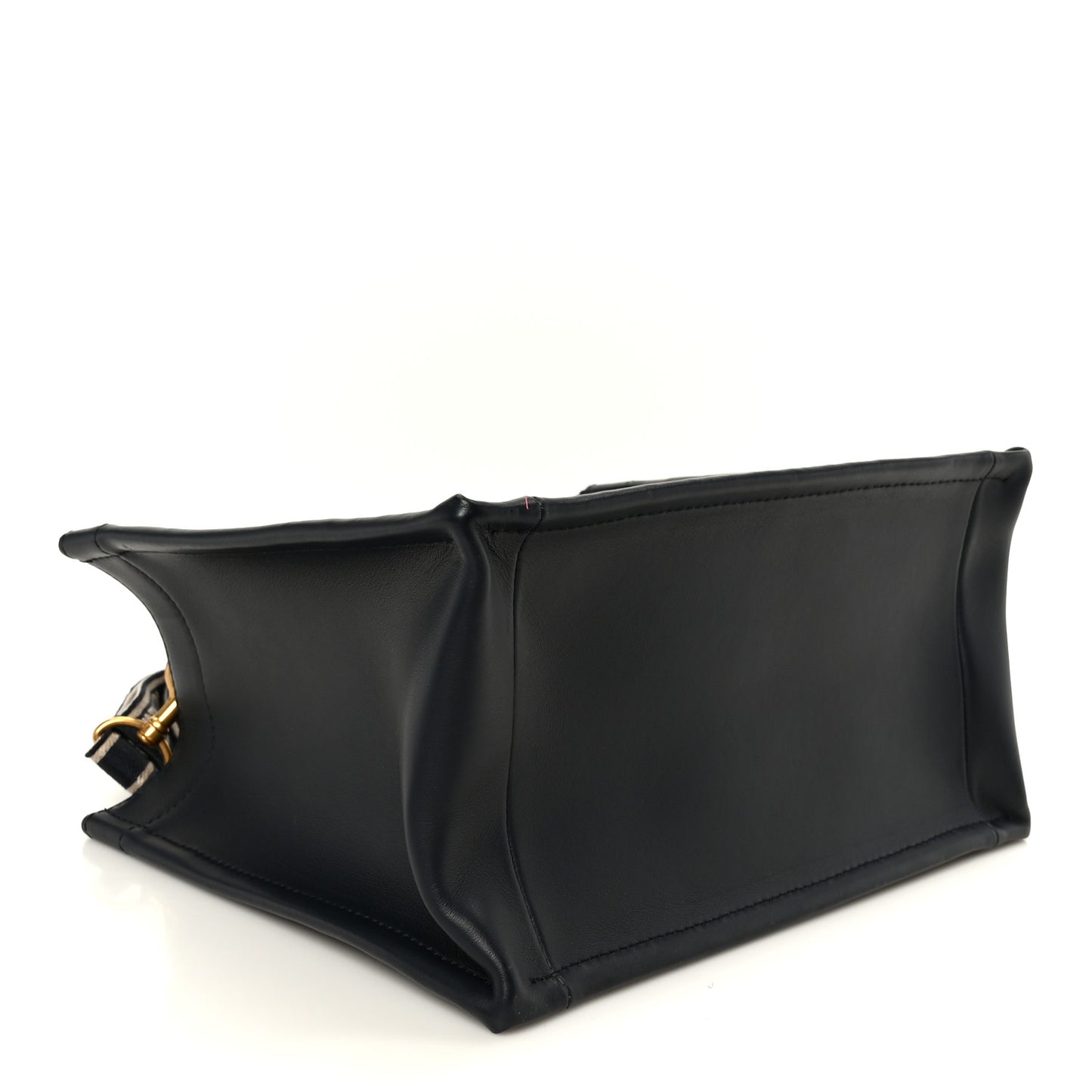 Oblique Calfskin Small Book Tote With Strap Blue Multicolor