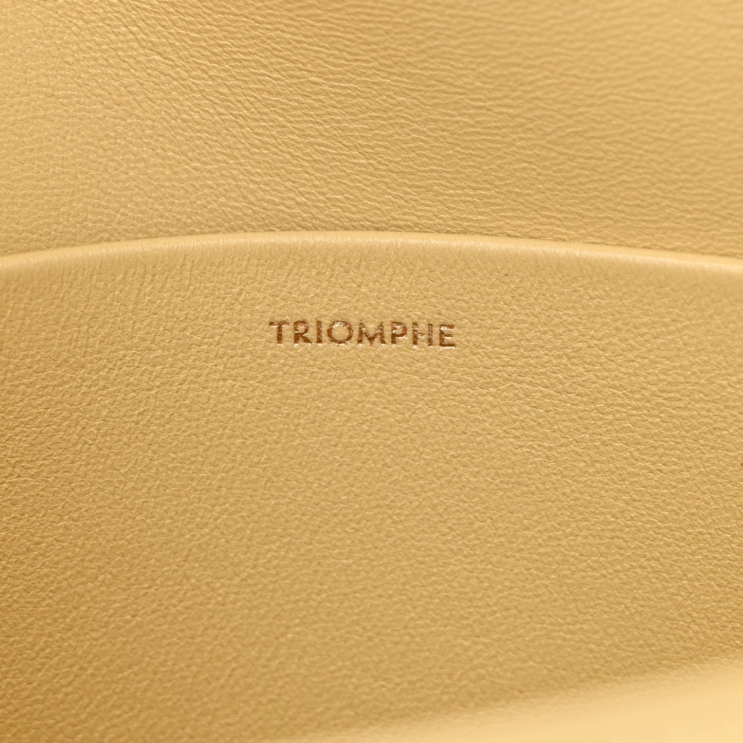 Shiny Calfskin Triomphe Shoulder Bag Papyrus