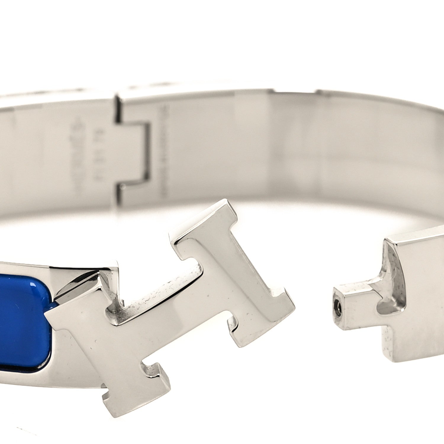 Hermes Narrow Enamel Clic Clac H Bracelet PM Bleu Drapeau 4 of 6