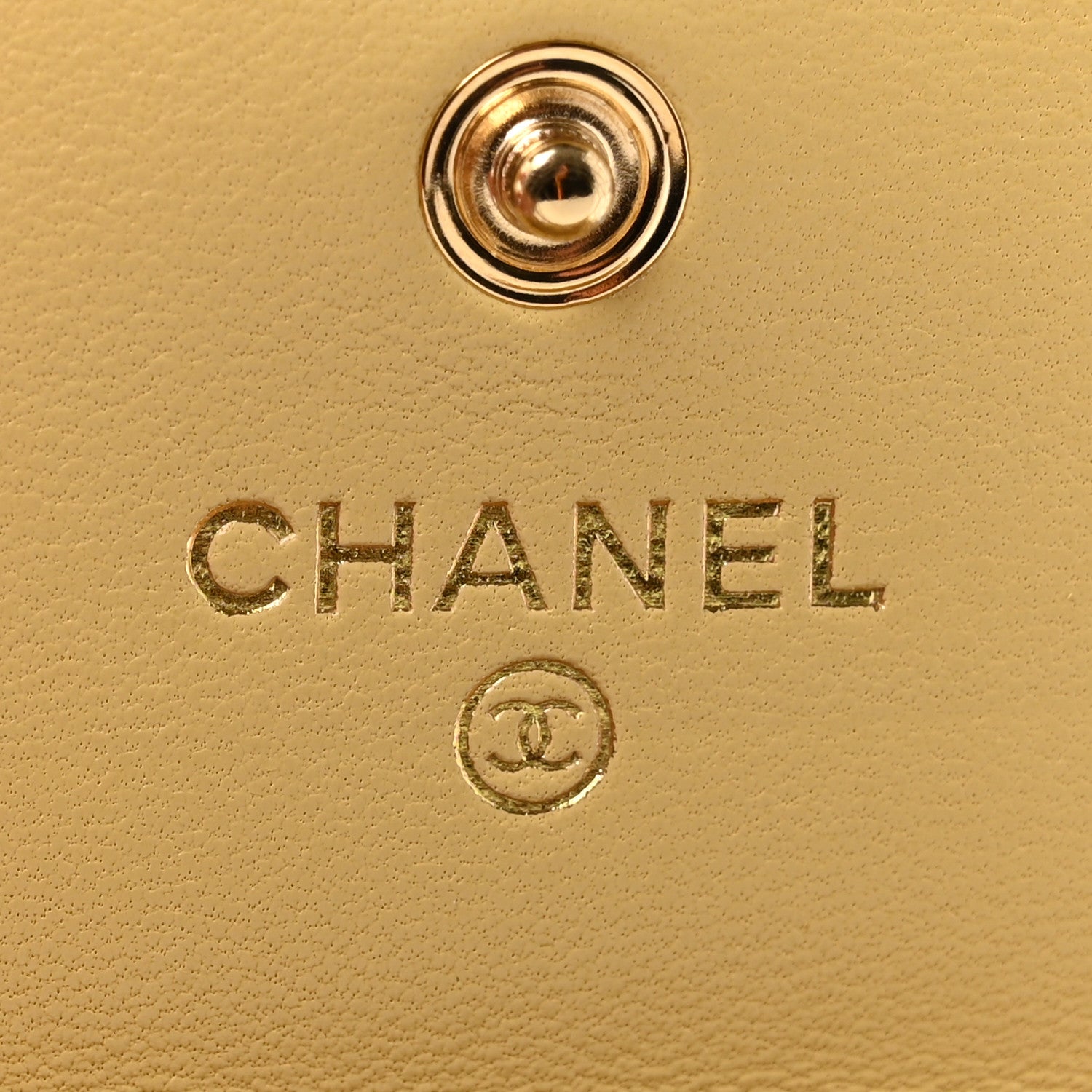Chanel Lambskin Quilted Chanel 19 Flap Card Holder Yellow 7 of 9