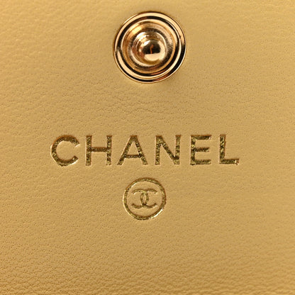 Chanel Lambskin Quilted Chanel 19 Flap Card Holder Yellow 7 of 9