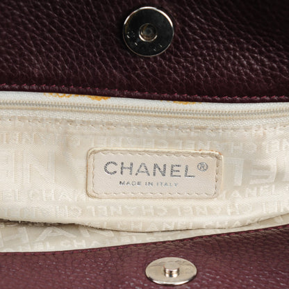 Chanel Grained Calfskin Tassel Hobo Burgundy 6 of 8