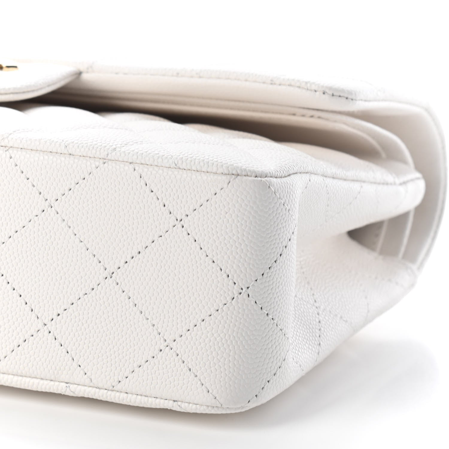 Chanel Caviar Quilted Small Double Flap White 9 of 9