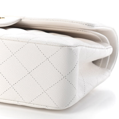 Chanel Caviar Quilted Small Double Flap White 9 of 9