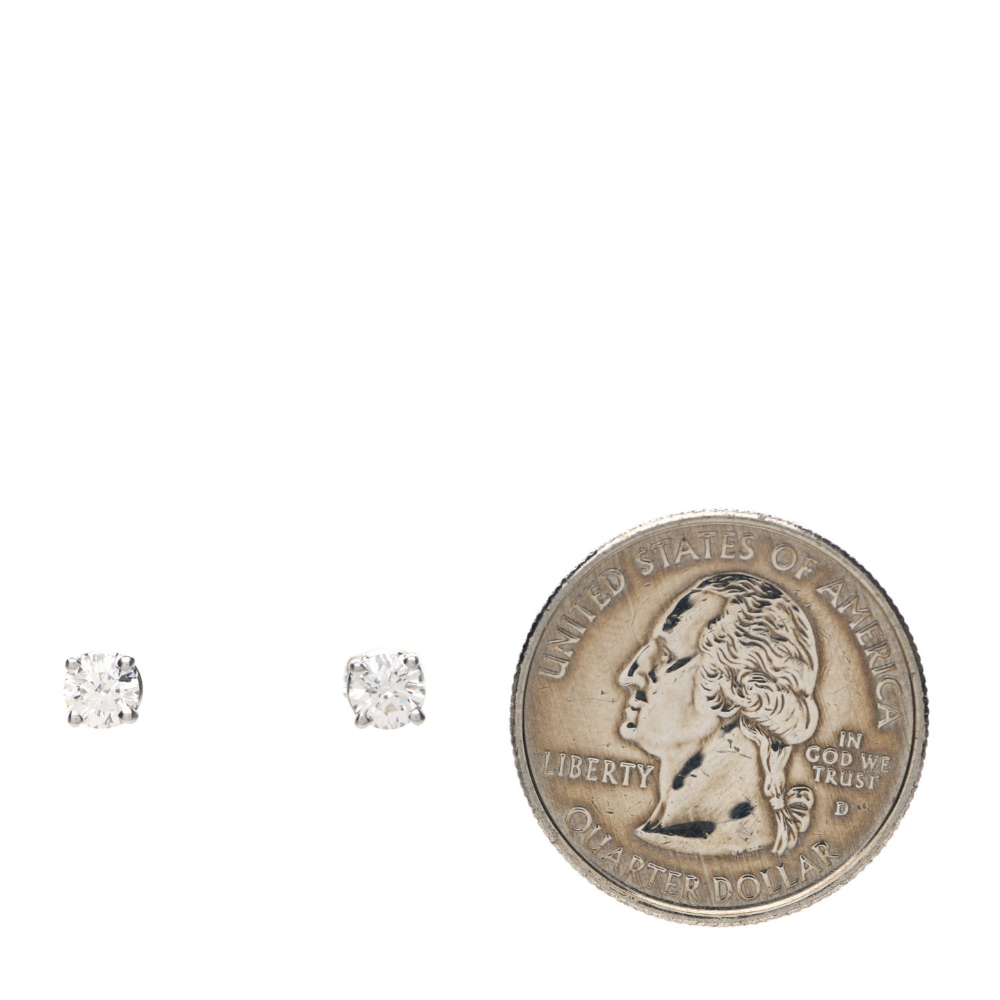 Platinum Diamond .62ctw Solitaire Earrings