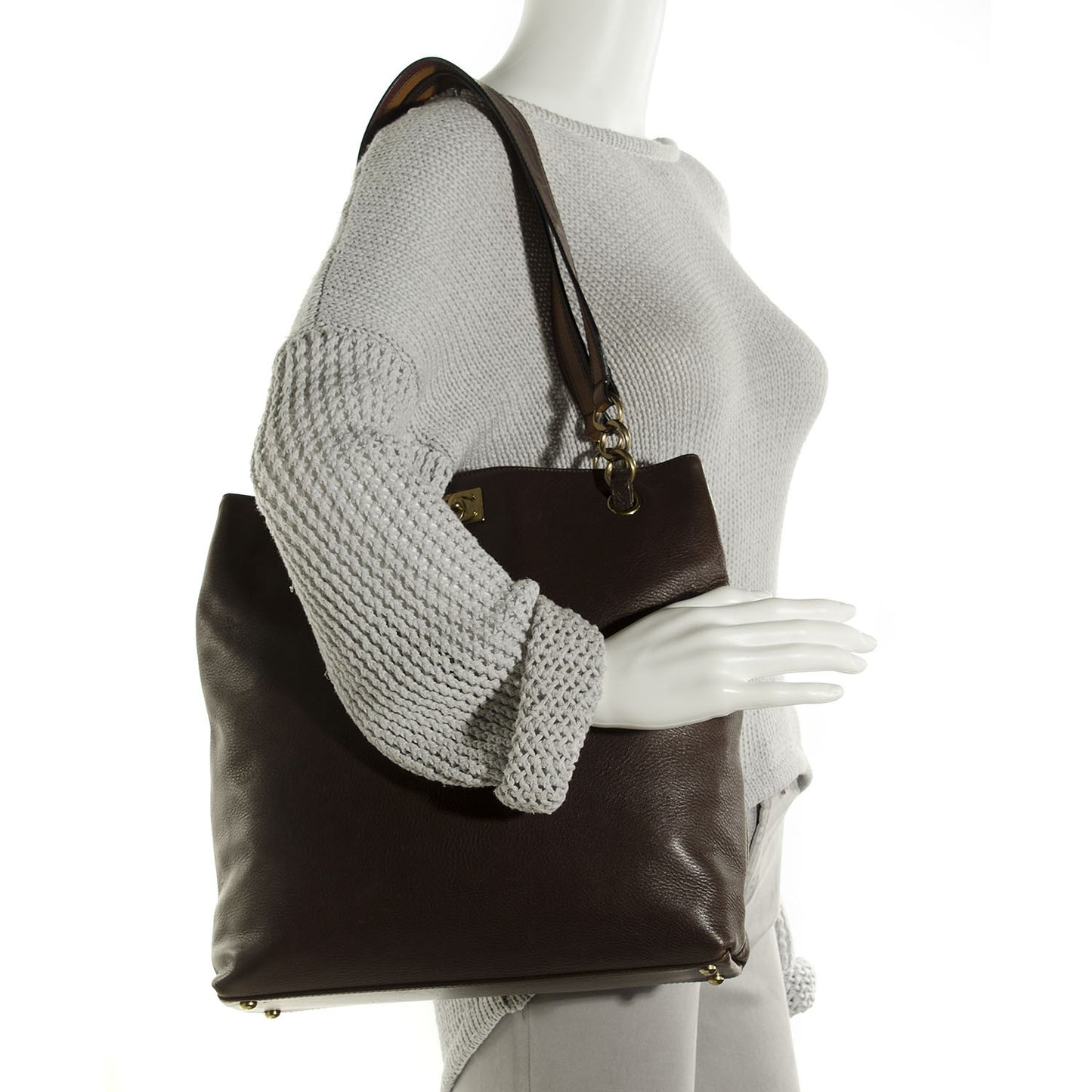 Deerskin Shoulder Bag Brown