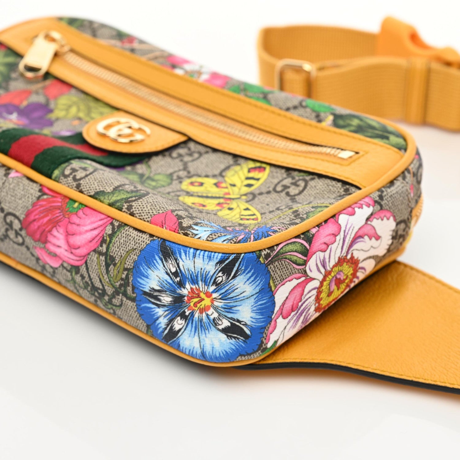 Gucci GG Supreme Monogram Flora Medium Ophidia Belt Bag Beige Multicolor Crop 8 of 8