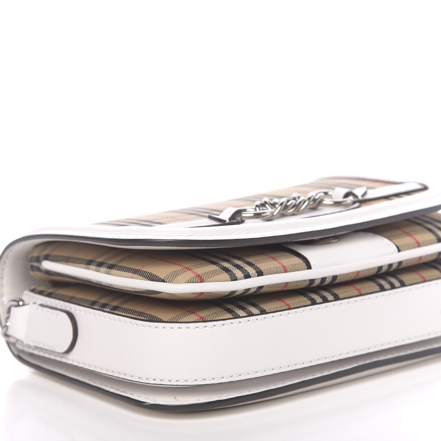Smooth Calfskin 1983 Knight Check Link Shoulder Bag White