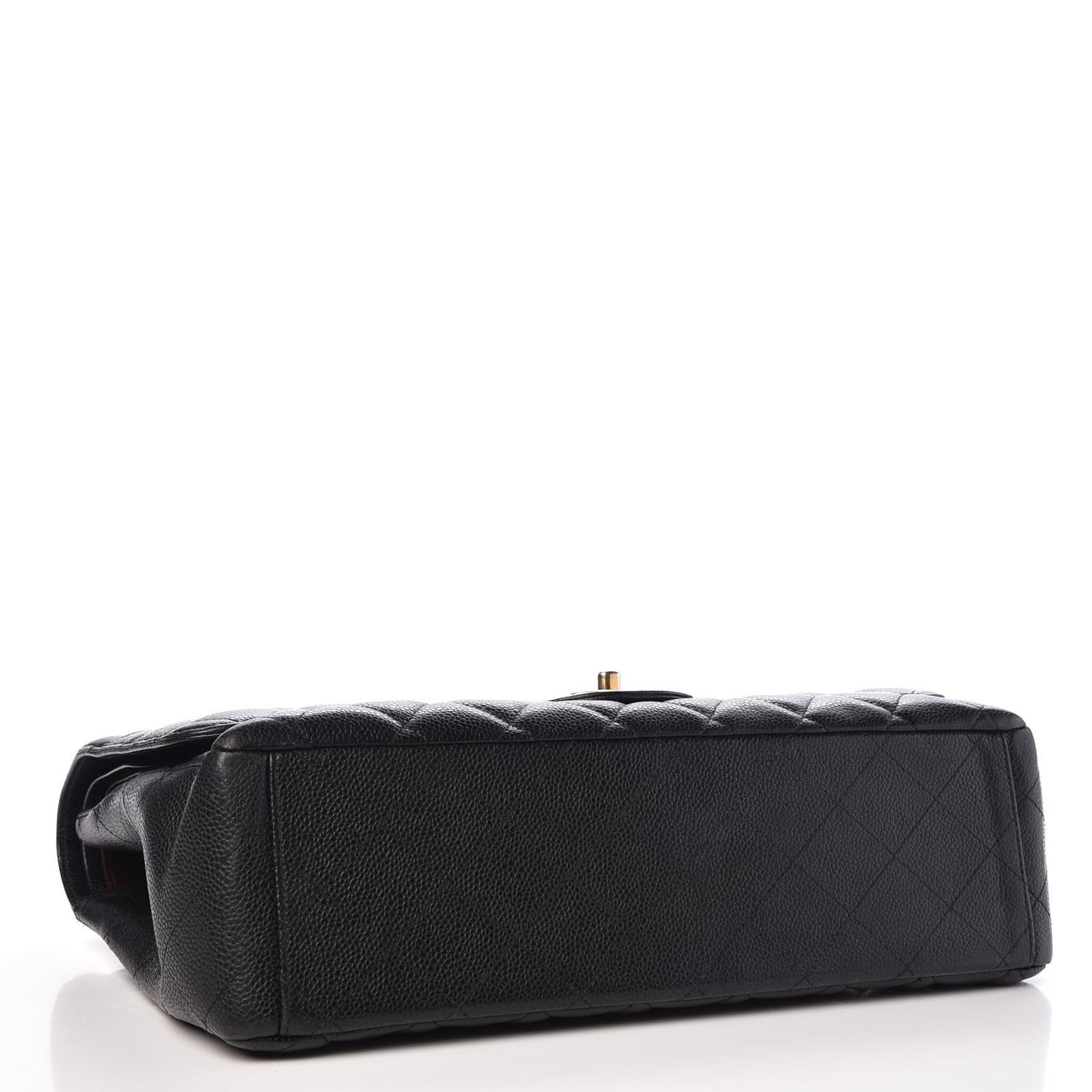 Caviar Quilted Maxi Double Flap Black