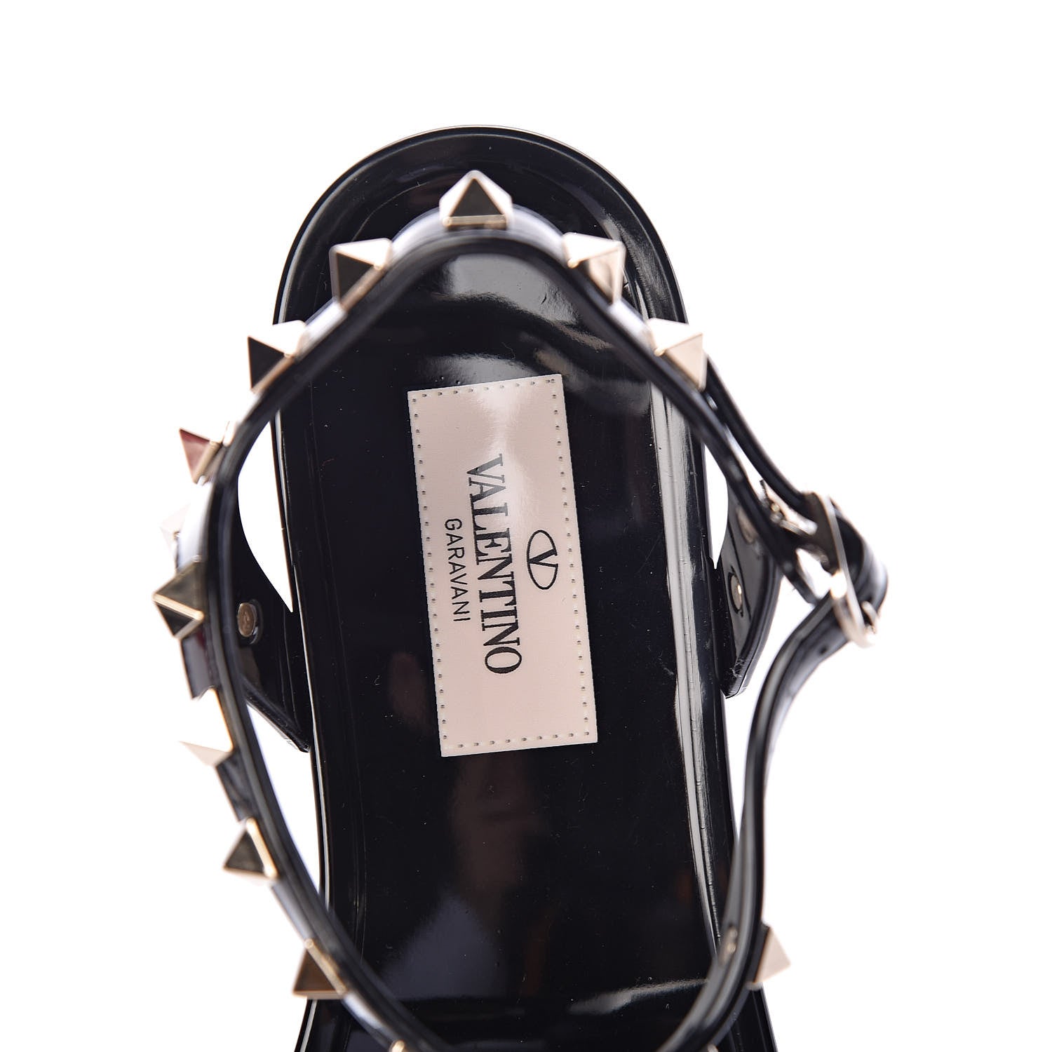 Valentino Garavani PVC Jelly Rockstud Caged Sandals 36 Black 7 of 9