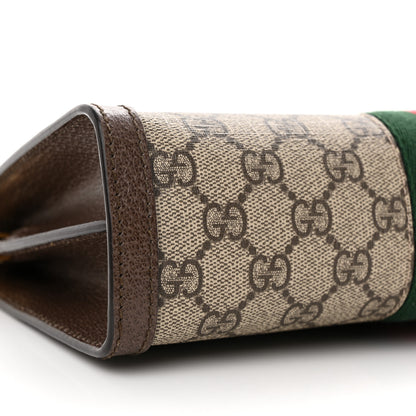 Gucci GG Supreme Monogram Web Small Ophidia Chain Shoulder Bag Brown 10 of 14