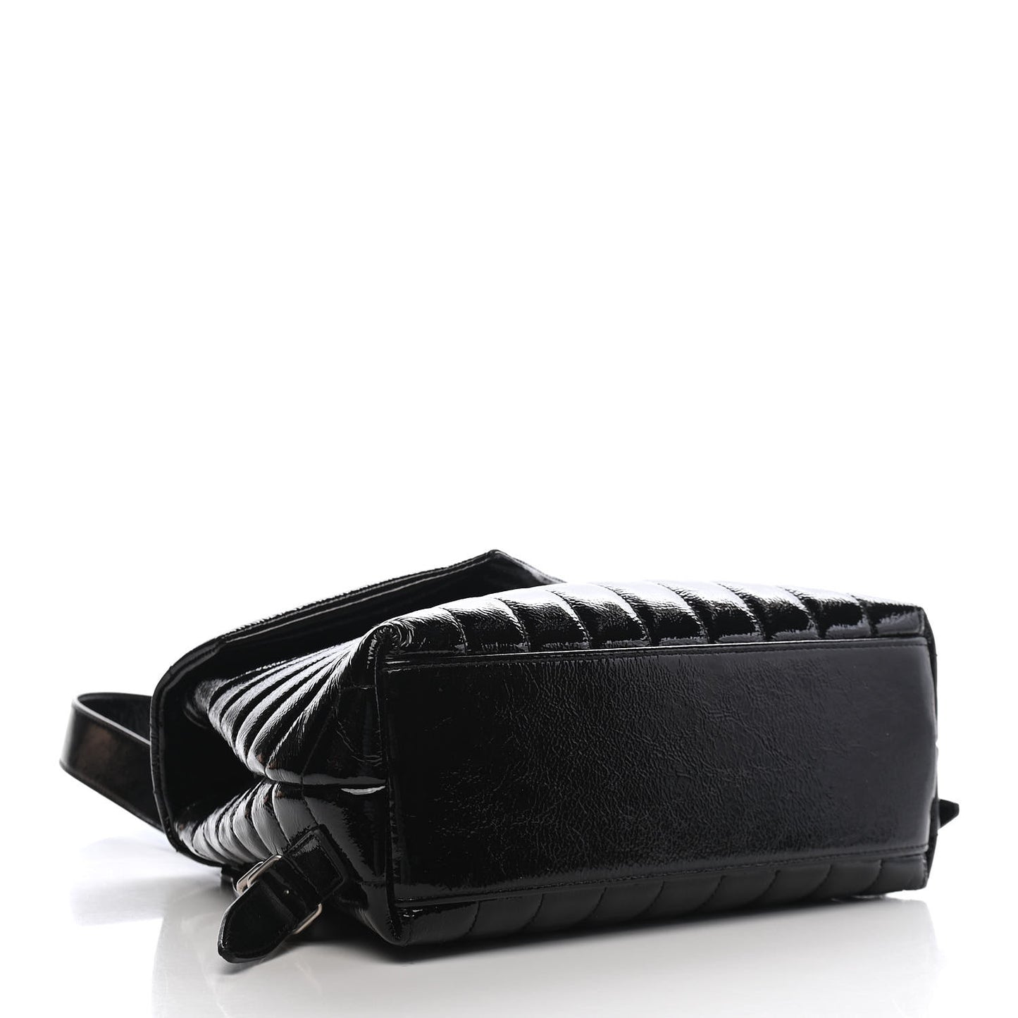 Patent Y Quilted Monogram Small Loulou Backpack Black