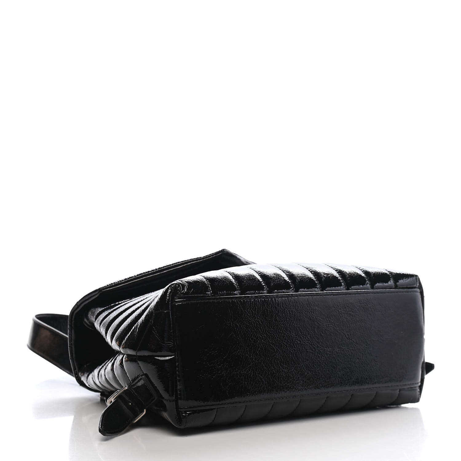 Saint Laurent Patent Y Quilted Monogram Small Loulou Backpack Black 3 of 8