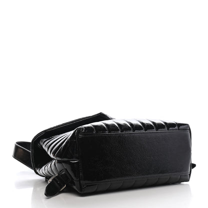 Saint Laurent Patent Y Quilted Monogram Small Loulou Backpack Black 3 of 8