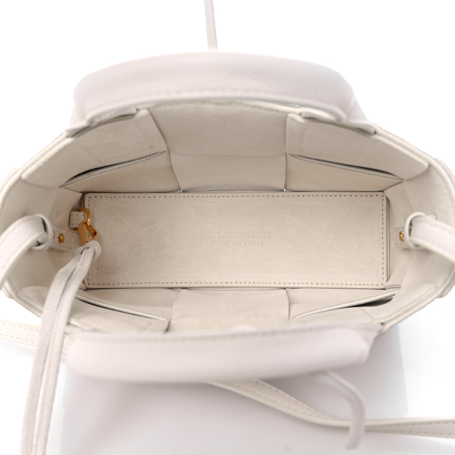 Bottega Veneta Nappa Maxi Intreccio Mini Arco Tote White 6 of 9