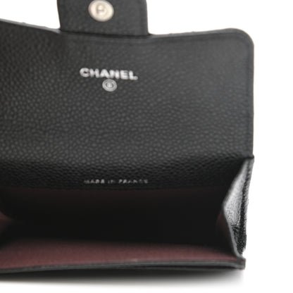 Chanel Caviar Quilted Flap Card Holder Wallet Black 5 of 9