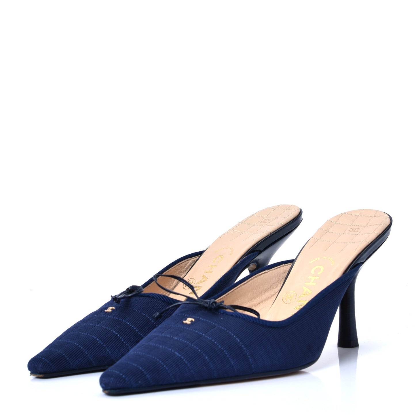 Jersey Quilted Mule 37.5 Navy