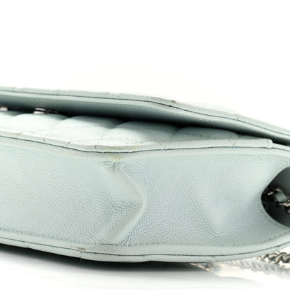 Chanel Caviar Quilted Wallet on Chain WOC Light Blue 10 of 12