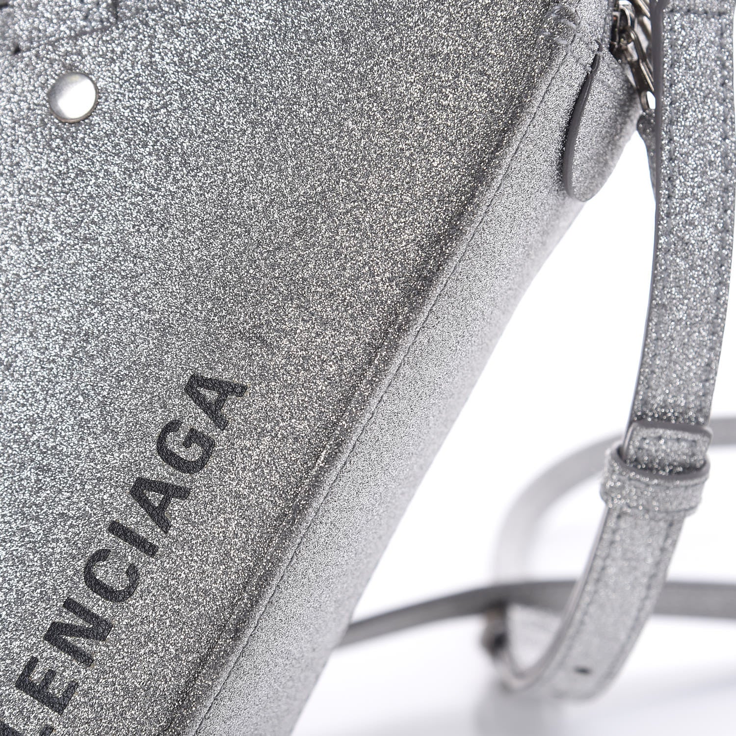Balenciaga Glitter XS Triangle Duffle Argent Black 10 of 13