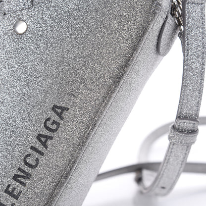Balenciaga Glitter XS Triangle Duffle Argent Black 10 of 13