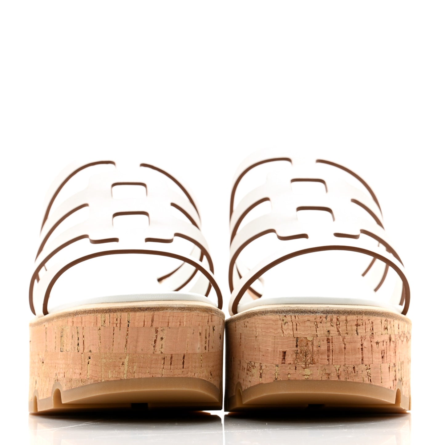 Calfskin Cork Isabella 30 Sandals 38 White