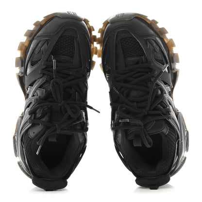 Balenciaga Rubber Mesh Fabric Clear Sole Womens Track Sneakers 40 Black 2 of 11