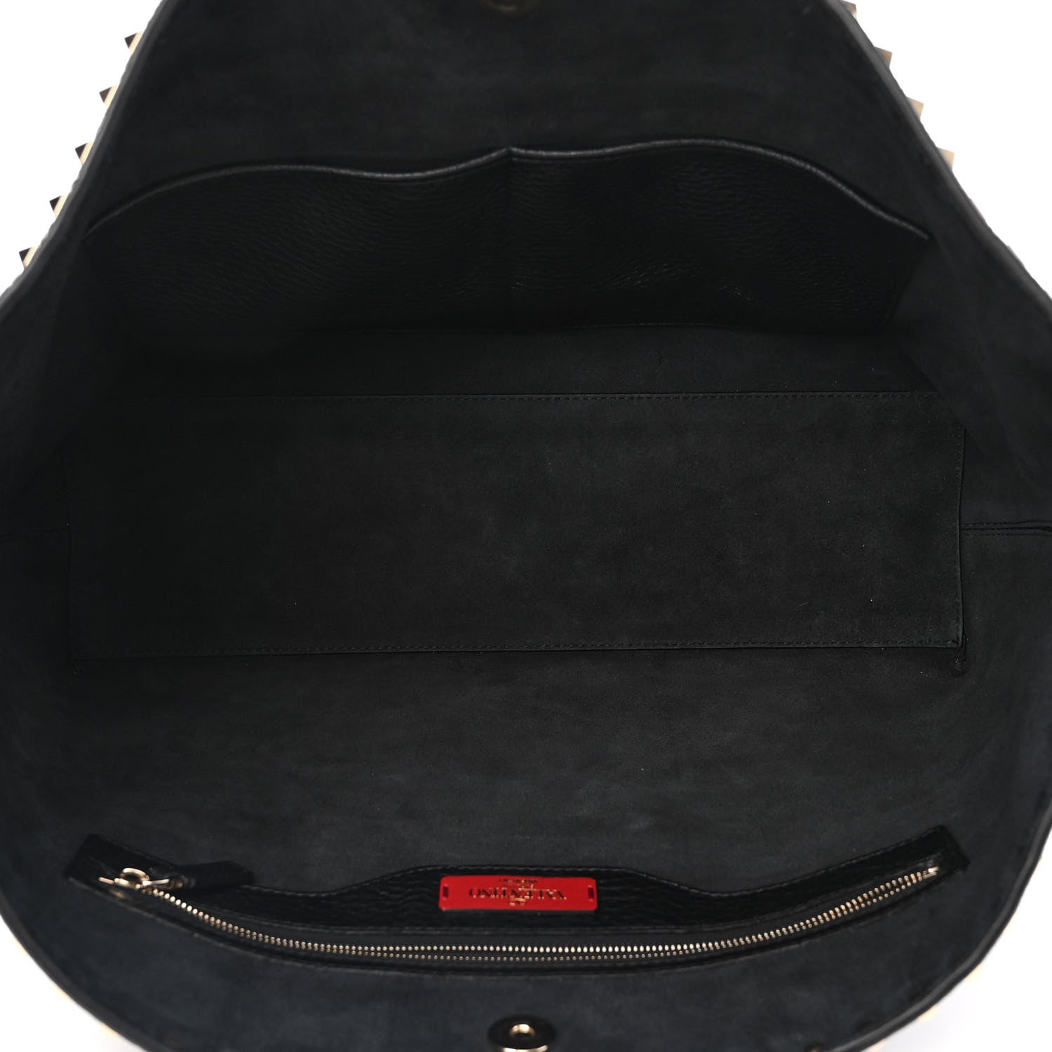 Valentino Garavani Grained Calfskin Rockstud Shoulder Tote Black 5 of 10