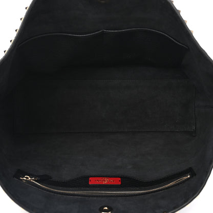Valentino Garavani Grained Calfskin Rockstud Shoulder Tote Black 5 of 10
