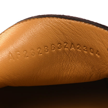 Hermes Goatskin Mens Paris Loafers 43 Marron Mahogany 7 of 10