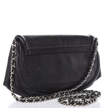 Chanel Caviar Half Moon Wallet On Chain WOC Black 3 of 11
