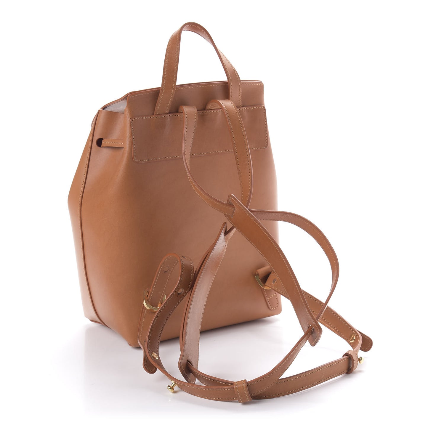 Vegetable Tanned Calfskin Mini Backpack Cammello Orange