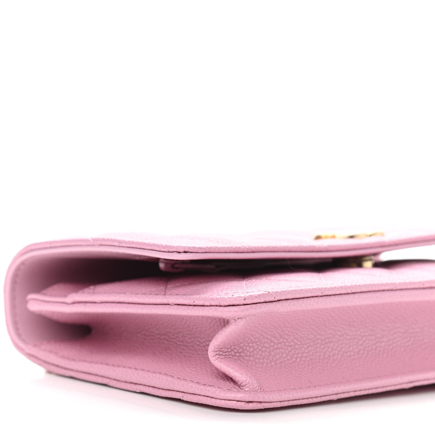 Chanel Shiny Caviar Quilted Pick Me Up Wallet On Chain WOC Pink 5 of 12