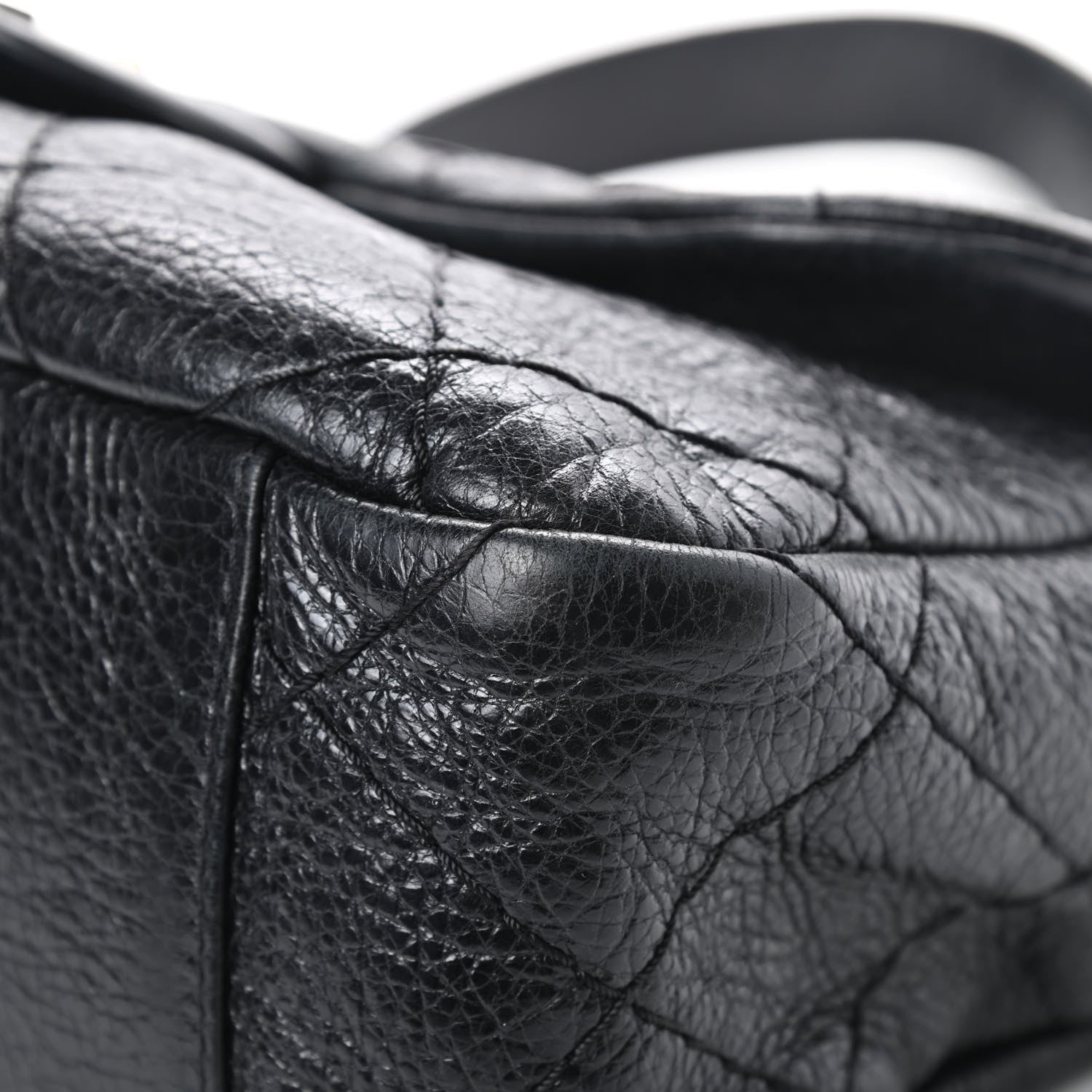 Chanel Glazed Calfskin Stitched On The Road Flap Black 10 of 16