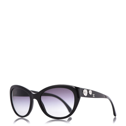 Chanel Camellia CC Sunglasses 5187-H Black 1 of 8